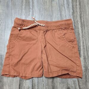 Cat & Jack Girls Shorts Chino adjustable waist Drawstring Size XS Brown